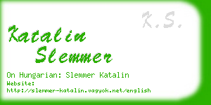 katalin slemmer business card